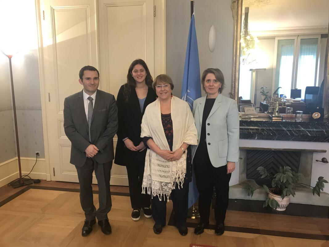 S.E Mme C. Lanteri rend une visite de courtoisie à M. Bachelet,  Haut-Commissaire des Nations Unies aux droits de l’Homme