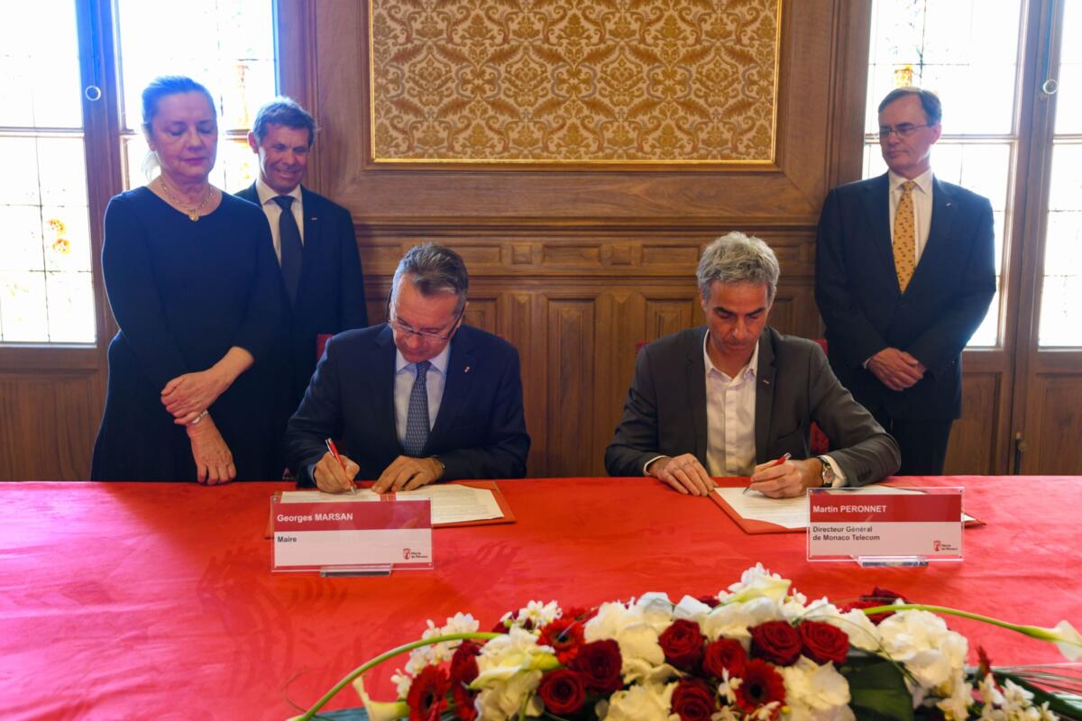 Signature d’un partenariat entre la Mairie de Monaco et Monaco Telecom