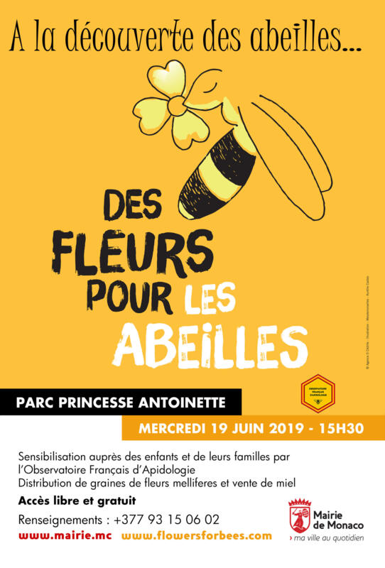 « Des Fleurs pour les Abeilles » : l’Observatoire Français d’Apidologie*  en visite au Parc Princesse Antoinette