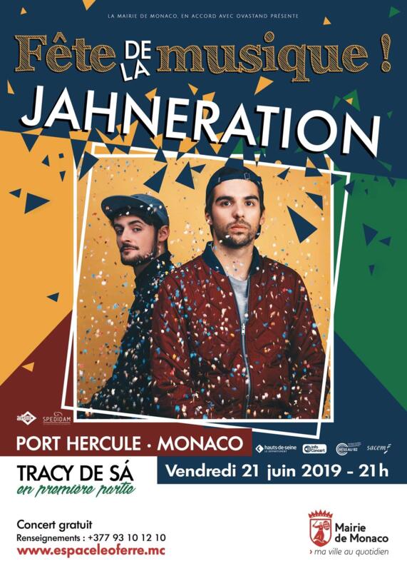 Fête de la Musique – Vendredi 21 juin 2019 à 21h  Jahneration en concert au Port de Monaco