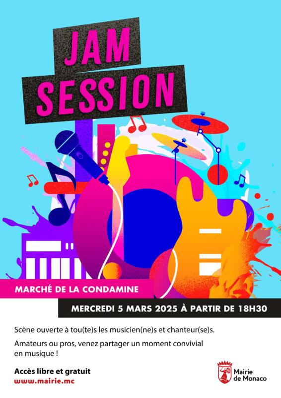 Des « Jam Sessions » au Marché de la Condamine