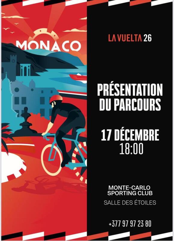 La présentation officielle du parcours de La Vuelta 26 aura lieu à Monaco le mercredi 17 décembre 2025