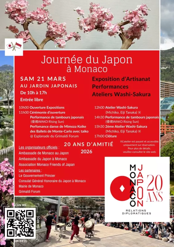 Le Japon s’invite à Monaco le 21 mars sur le parvis du Grimaldi Forum