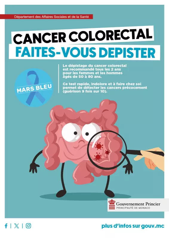 Mars Bleu, mois de sensibilisation et de mobilisation contre le cancer colorectal