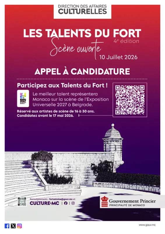 Scène ouverte au Fort Antoine pour les jeunes talents de 16 à 30 ans &#8211; 4ème édition &#8211; Une édition inédite pour les jeunes talents du fort