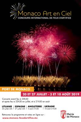 Monaco Art en Ciel 2019 &#8211; Concours International de Feux d’Artifice