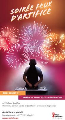 Deux soirées feux d’artifice les samedis 22 juillet et 5 août 2023
