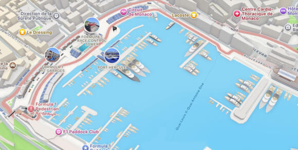 Apple Plans propose une modélisation 3D enrichie de Monaco avant le Grand Prix