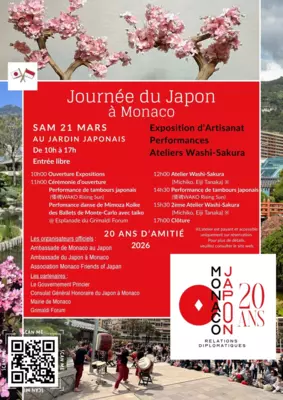 Le Japon s’invite à Monaco le 21 mars sur le parvis du Grimaldi Forum