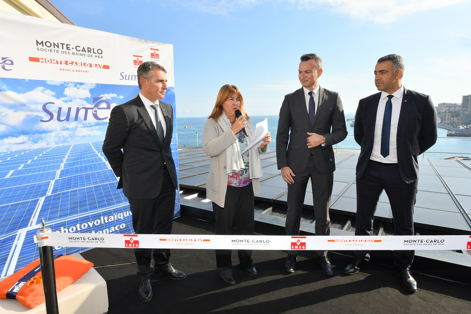 Inauguration Parc solaire MC Bay