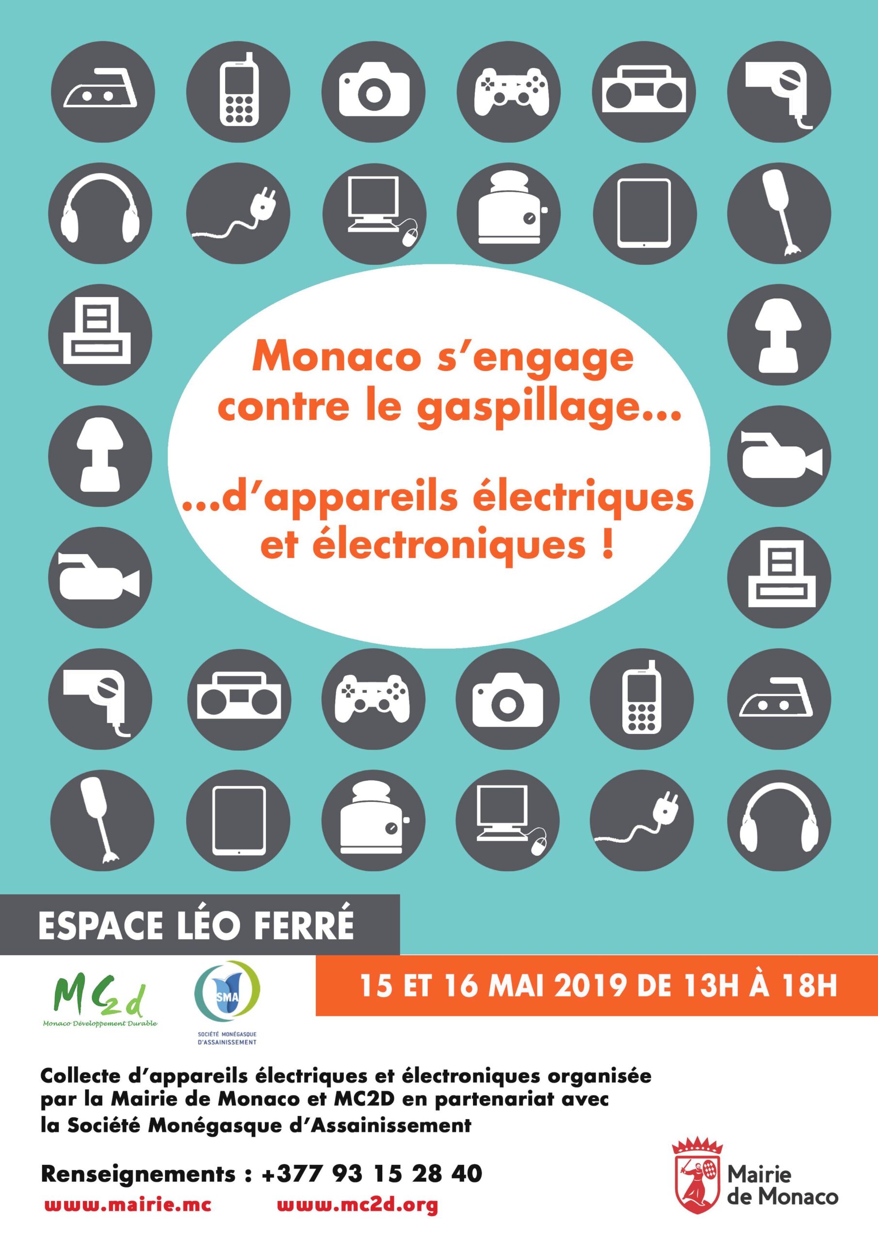 Monaco sengage contre le gaspillage dappareils électriques et électroniques Mai 2019