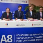 A8 &#8211; Nouvelle bretelle de Beausoleil &#8211; Signature de la convention de financement